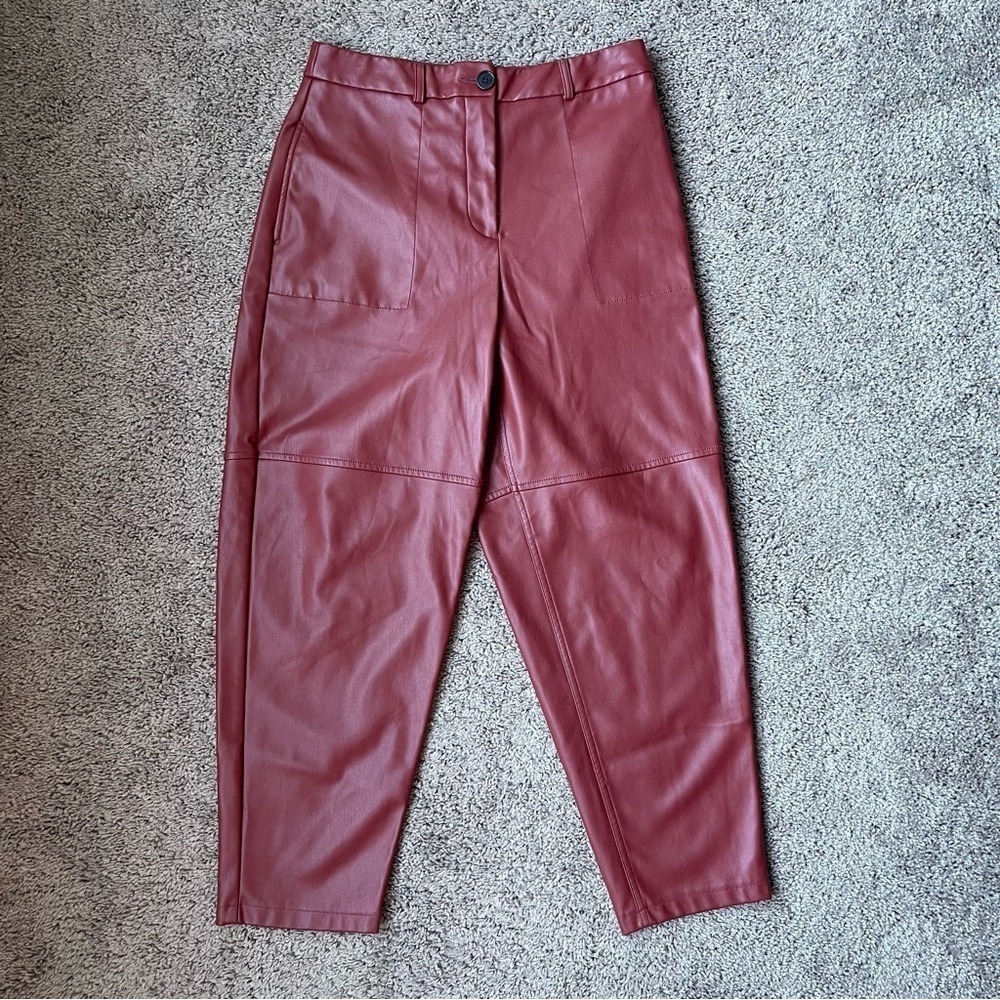 Worthington Red Pleather Ankle Pants - Picture 9 of 9